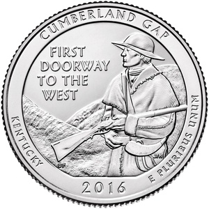 2016 Quarter - S - Cumberland Gap - Uncirculated reverse